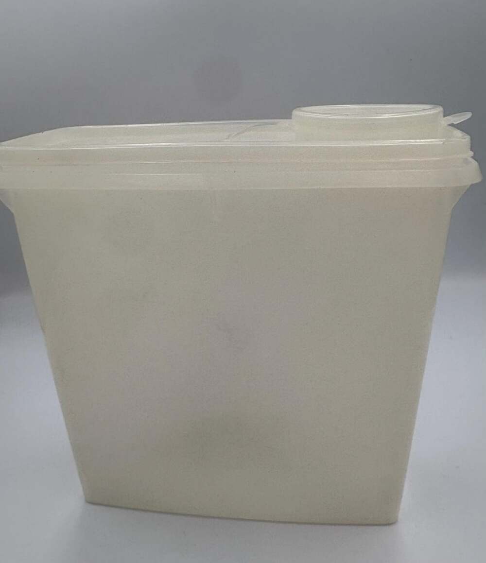Vintage Tupperware Cereal Keeper #469-2 — Clear Frosted | Store-N-Pour with Flip